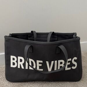 Santa Barbara Design Studio BRIDE VIBES Dark Gray Tote -- USED ONCE